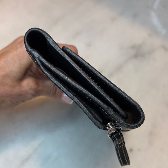 Coach Wallet Signature Stripe Leather Full Sized Wallet (#2) - Picture 9 of 15